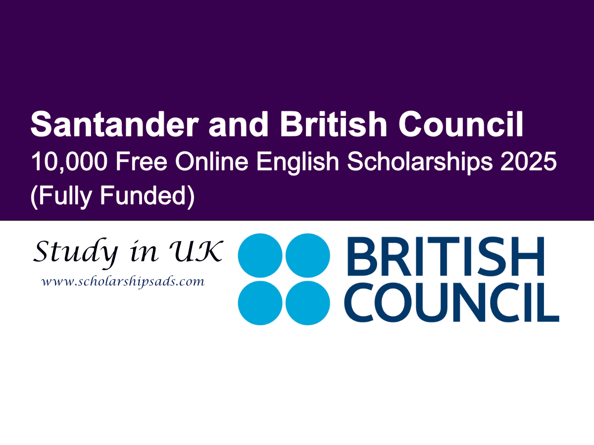 10,000 Free Online English Scholarships 2025 with Santander and British Council