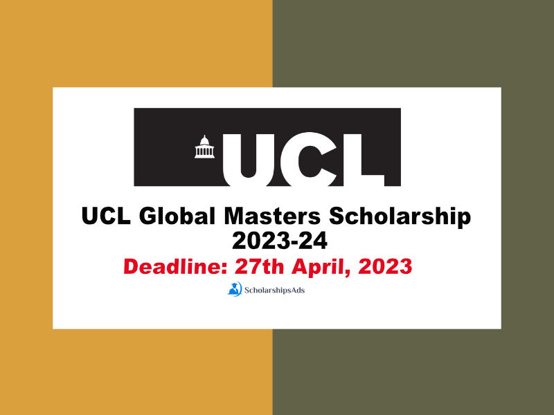 UCL Global Masters Scholarship 2023