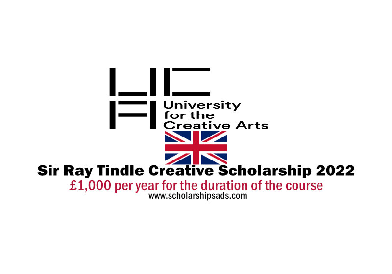 University for the Creative Arts in England Uk Sir Ray Tindle Creative Scholarships 2022/2023