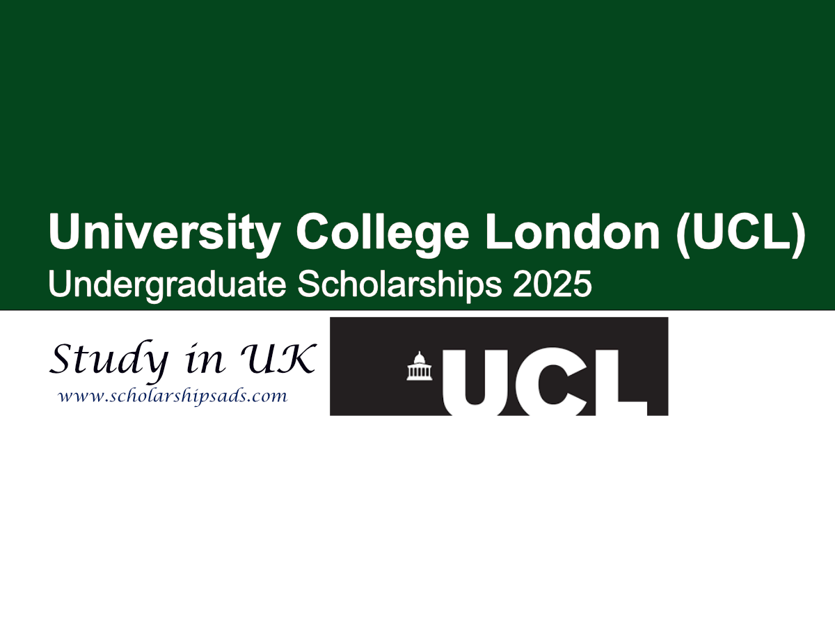 University College London (UCL) UK Undergraduate Scholarships 2025
