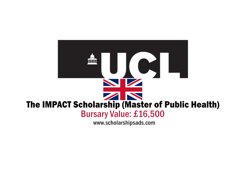 University College London UK IMPACT Scholarship for Master of Public Health (MPH) 2022/2023