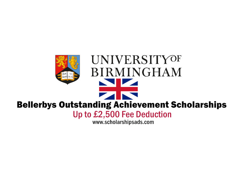 University of Birmingham / Bellerbys Outstanding Achievement Scholarships in England 2022/2023