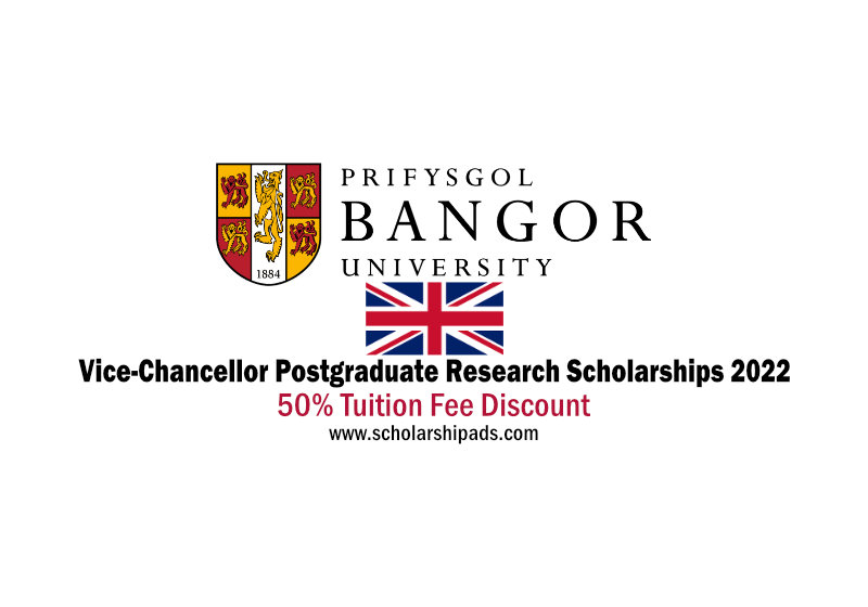 Bangor University Vice-Chancellor Postgraduate Research Scholarships, Wales UK 2022/23