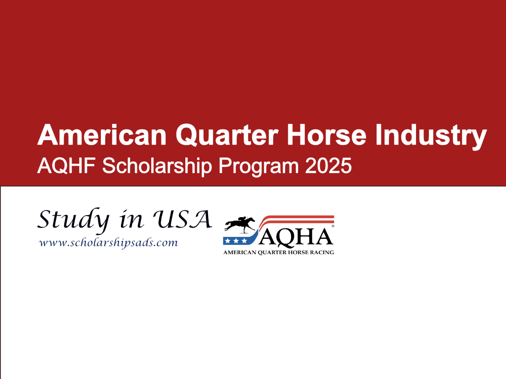 American Quarter Horse Industry (AQHF) USA Scholarship Program 2025