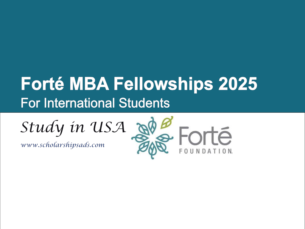 Forte USA MBA Scholarships 2025 for International Students
