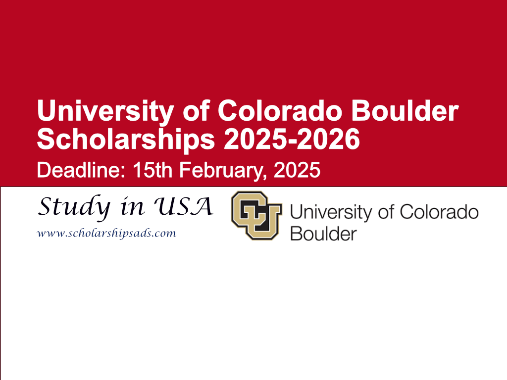 University of Colorado Boulder USA Scholarships 2025-2026