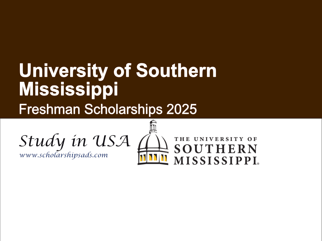 University of Southern Mississippi USA Freshman Scholarships 2025