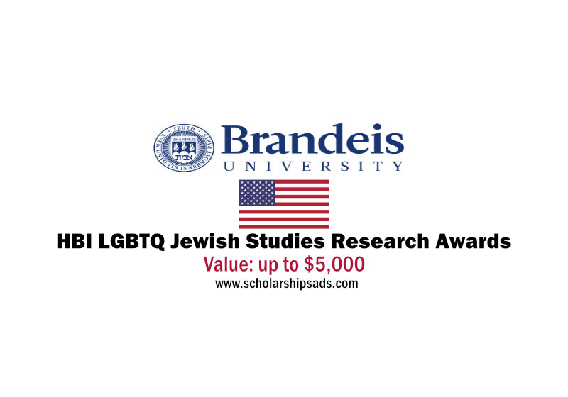 Brandeis University USA Scholarships | HBI LGBTQ Jewish Studies Research Awards 2022
