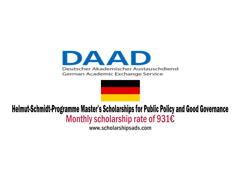 Helmut-Schmidt-Programme Master’s Scholarships for Public Policy and Good Governance At Daad 2022