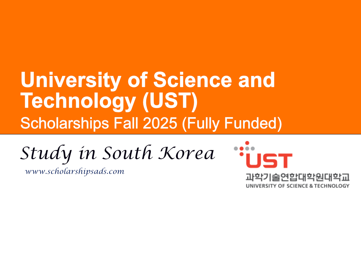 UST South Korea Scholarships Fall 2025 (Fully Funded)