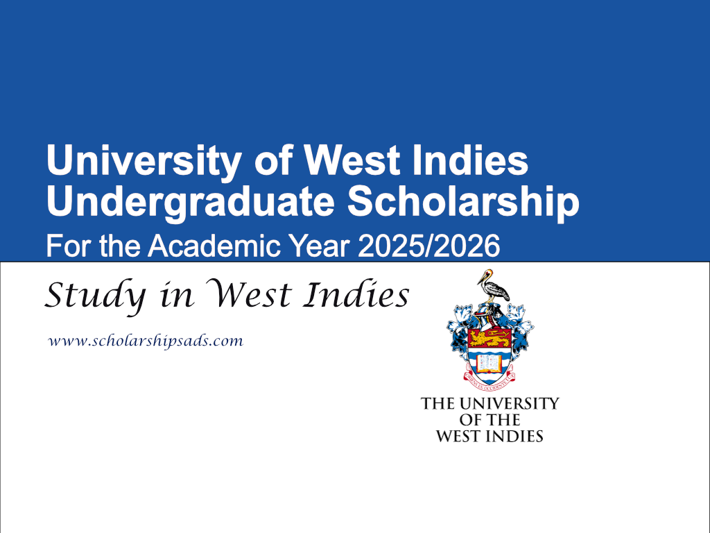 University of West Indies Undergraduate Scholarship 2025/2026