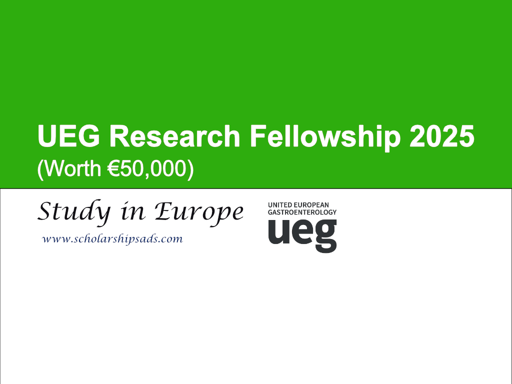 UEG Research Fellowship 2025 (Worth €50,000)