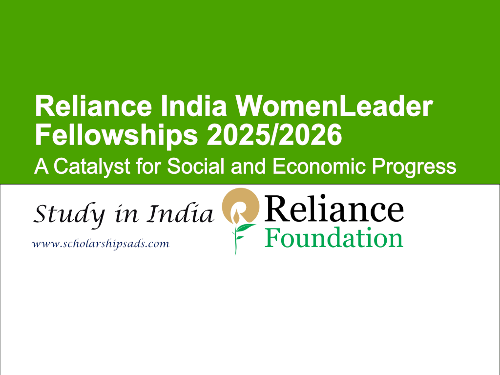 Reliance India WomenLeader Fellowships 2025/2026