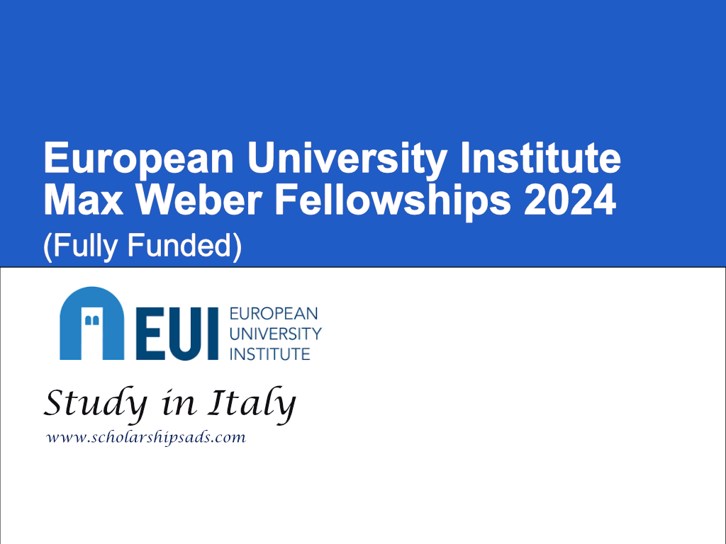 European University Institute Max Weber Fellowships 2024 in Italy (Fully Funded)