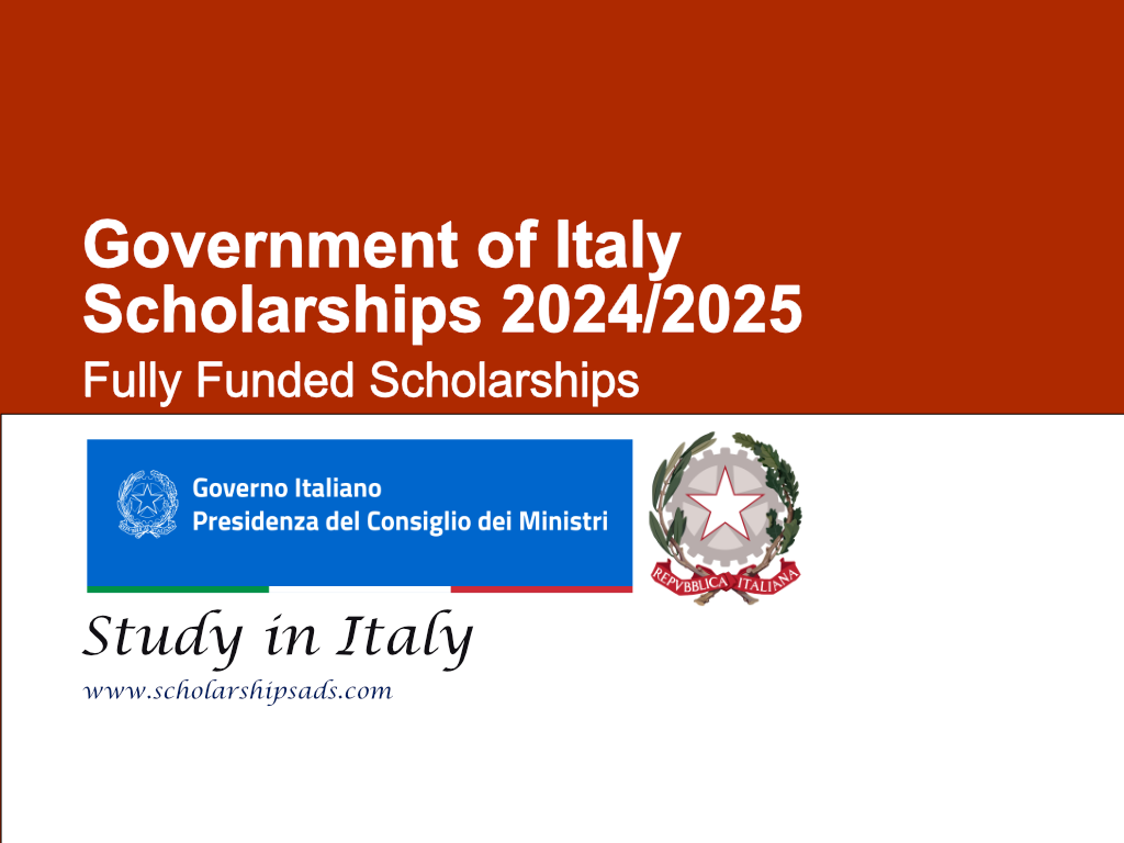 Government of Italy Scholarships 2024 for International Students (Fully Funded)
