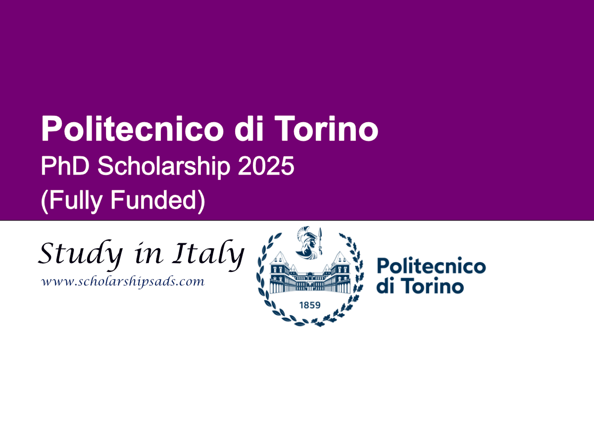 Politecnico di Torino Italy PhD Scholarship 2025 (Fully Funded)