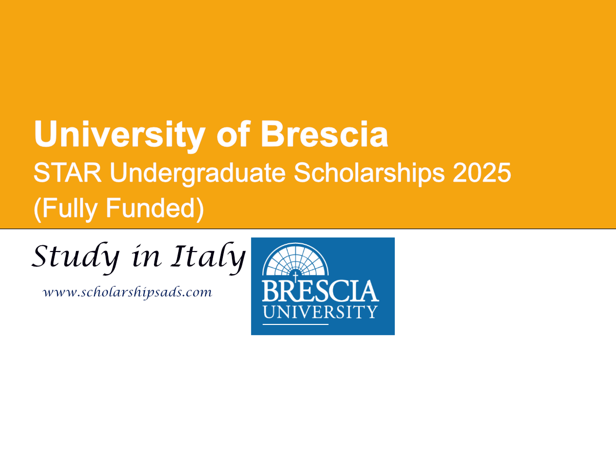 University of Brescia Italy STAR Undergraduate Scholarships 2025 (Fully Funded)