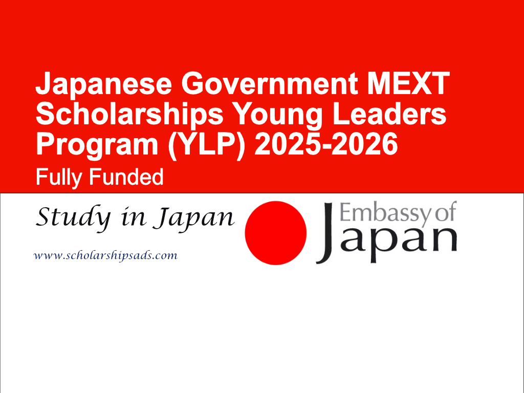 Japanese Government MEXT Scholarships Young Leaders Program (YLP) 2025-2026 - Fully Funded