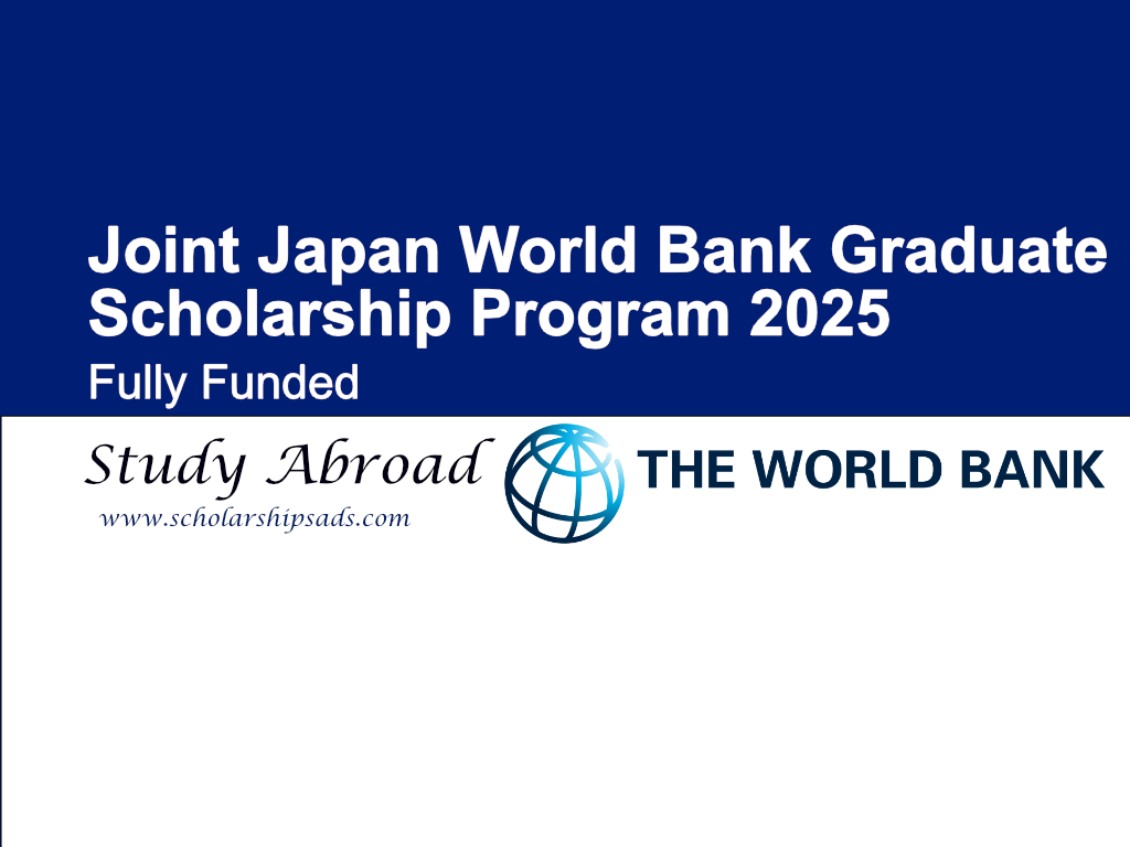 Joint Japan World Bank Graduate Scholarship Program 2025 (Fully Funded)