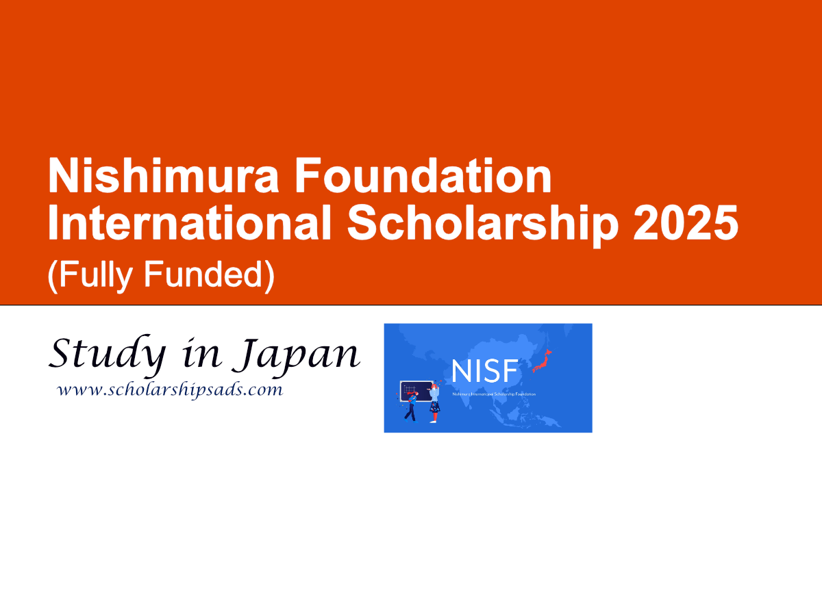 Nishimura Foundation Japan International Scholarship 2025 (Fully Funded)