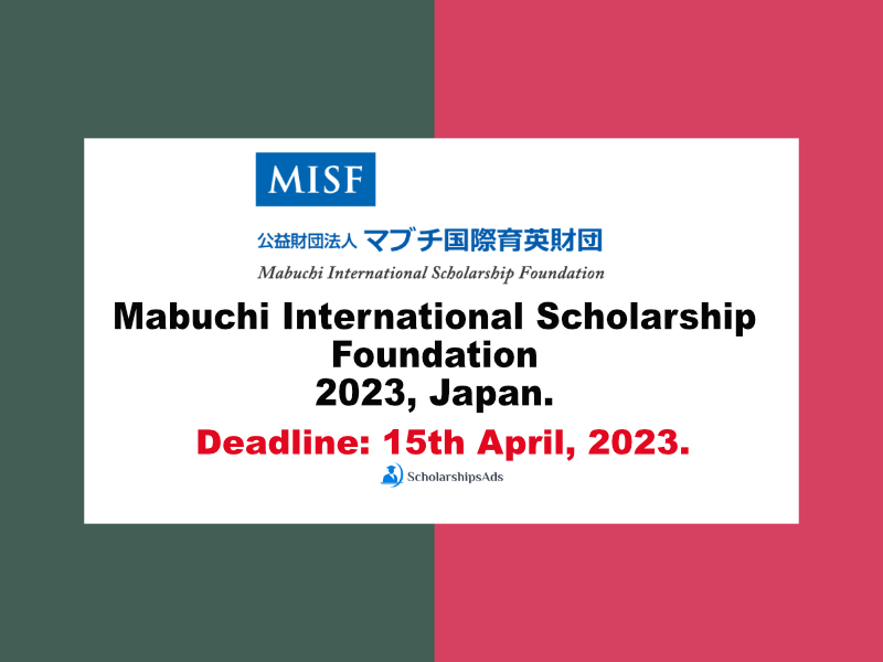 Mabuchi International Scholarship Foundation 2023, Japan.