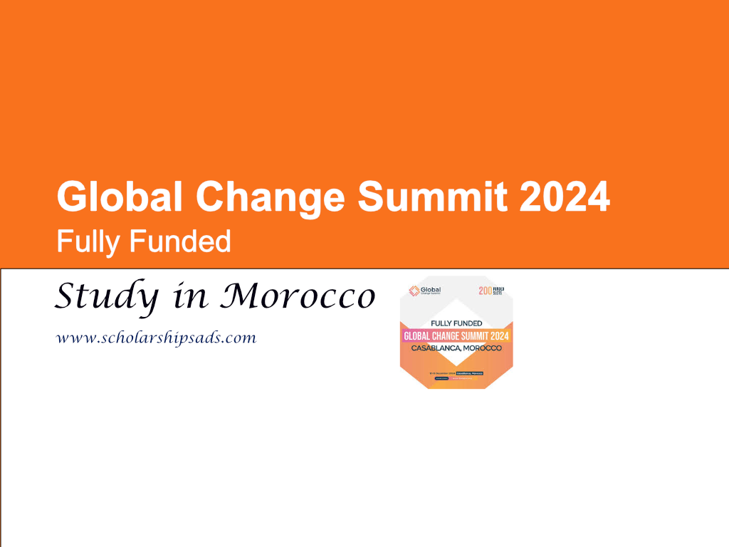 Global Change Summit 2024 Morocco (Fully Funded)