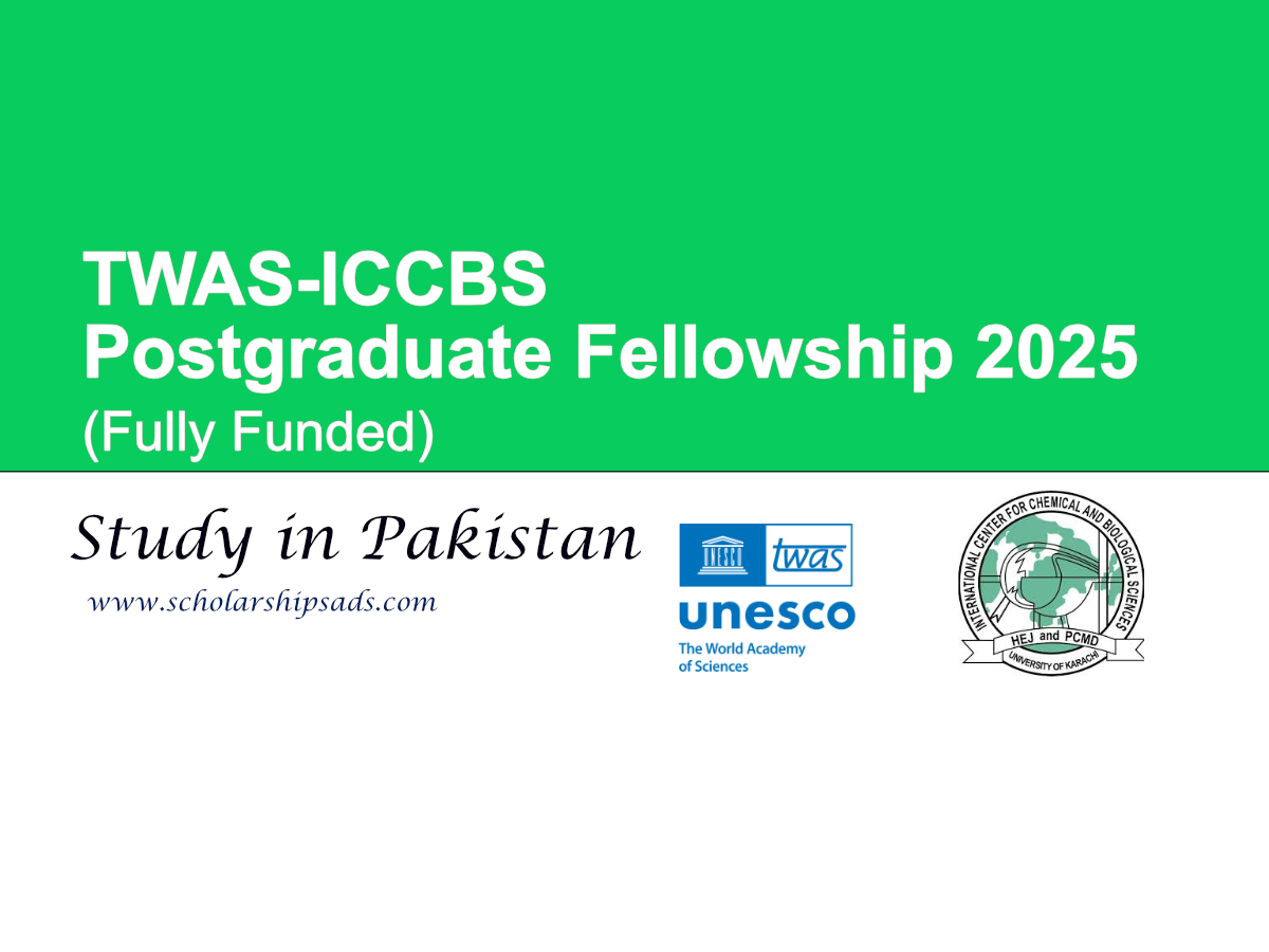 TWAS-ICCBS Pakistan Postgraduate Fellowship 2025 (Fully Funded)