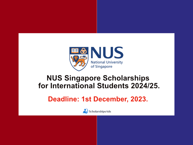 NUS Singapore Scholarships for International Students 2024/25.
