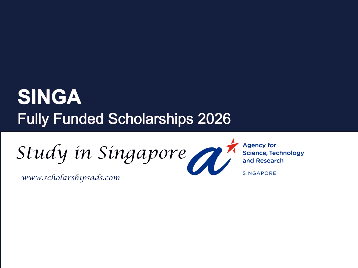 SINGA Offers Fully Funded Scholarships 2026 in Singapore