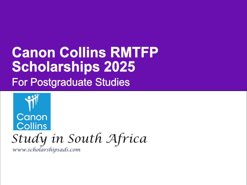 Canon Collins RMTFP Scholarships 2025 for Postgraduate Studies South Africa