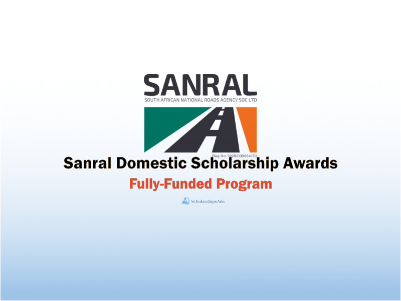 Sanral Domestic Scholarship Awards, South Africa