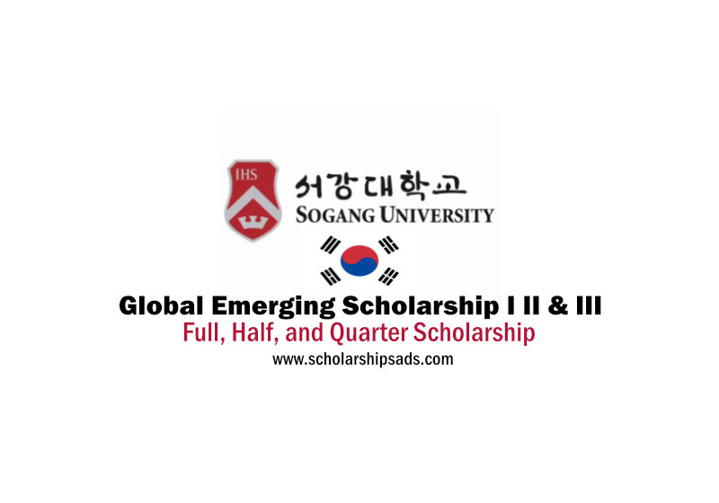Sogang University Seoul South Korea Global Emerging Scholarship I II & III 2022