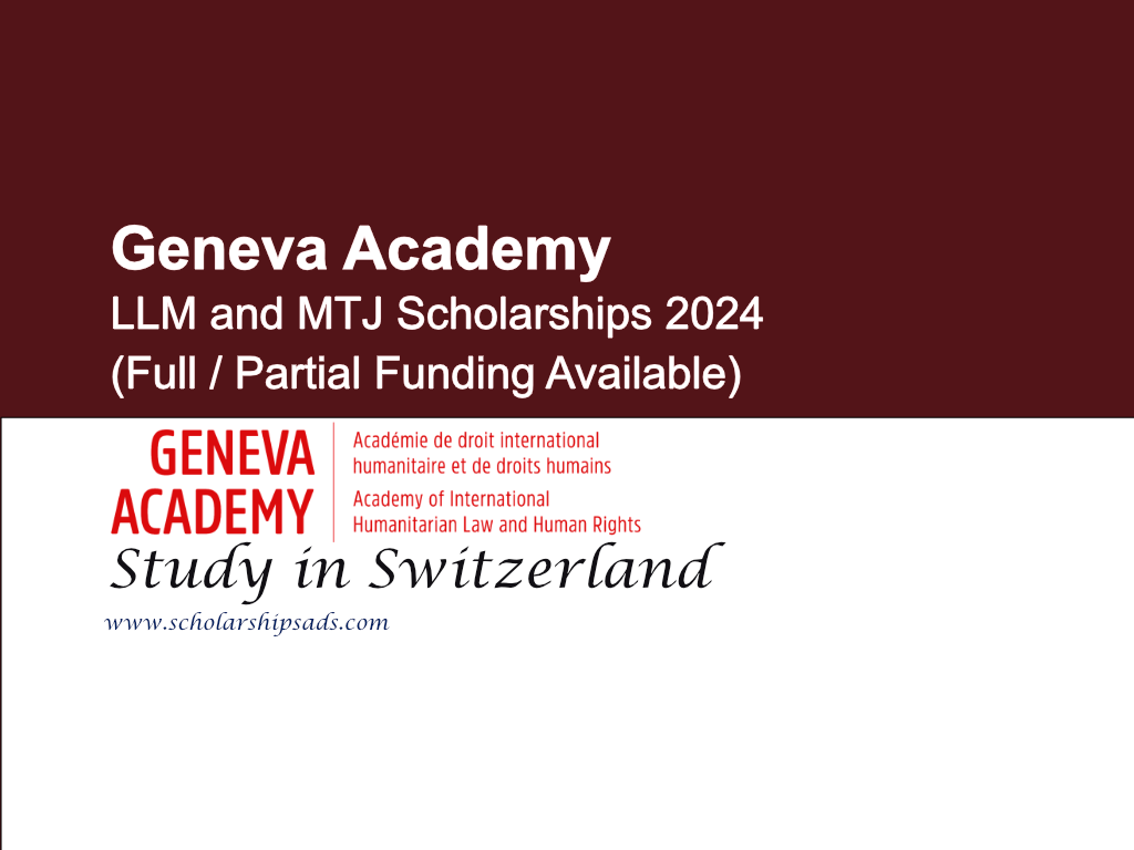 Geneva Academy Scholarships 2024/2025 in Switzerland (Fully Funded)