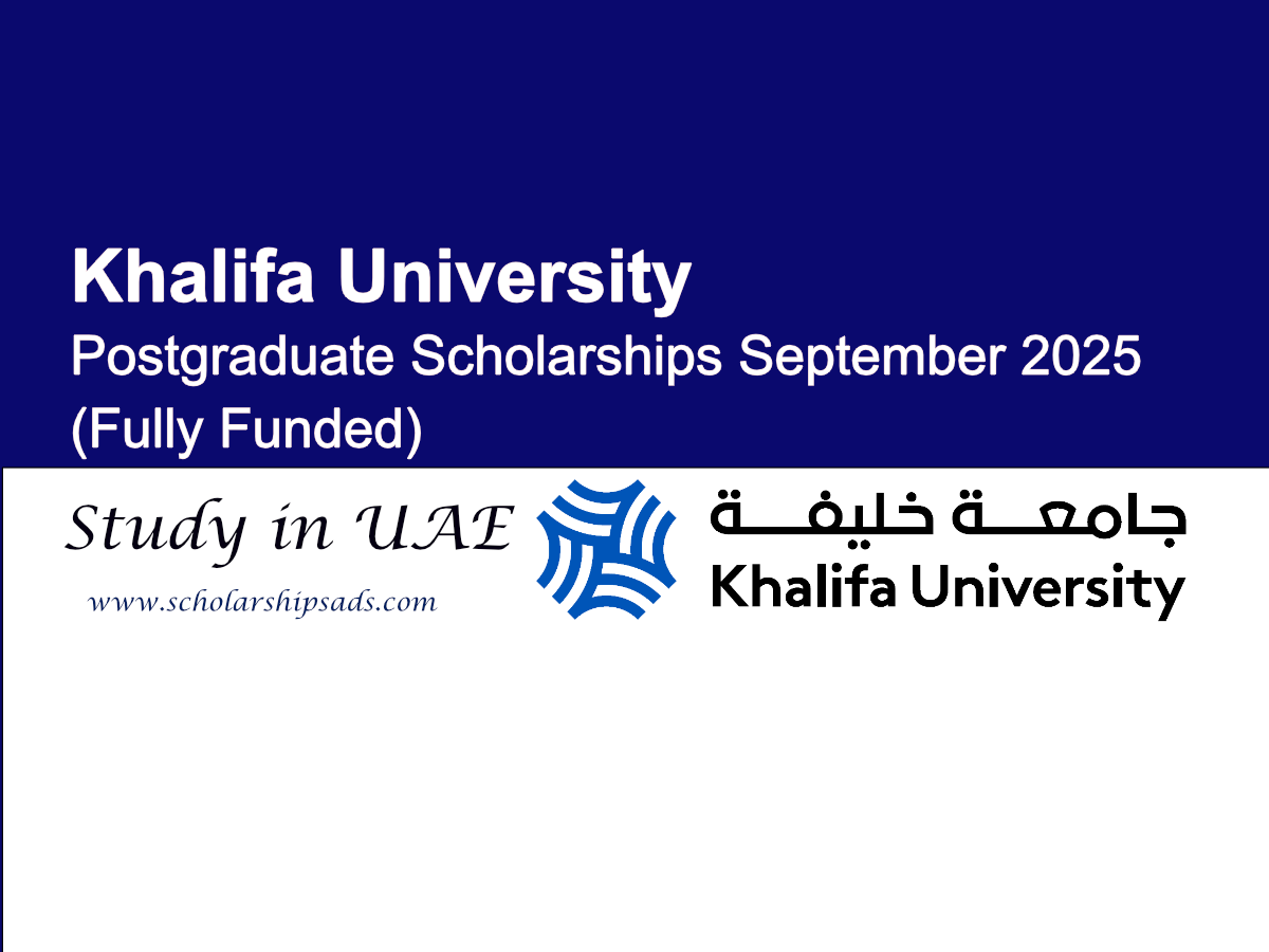 Khalifa University UAE Postgraduate Scholarships September 2025 Intake (Fully Funded)