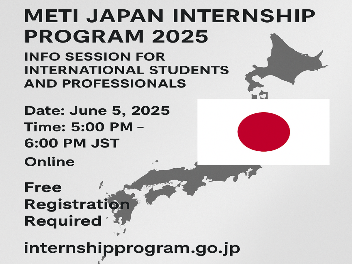 METI Japan Internship Program 2025 – Info Session for International Students and Professionals
